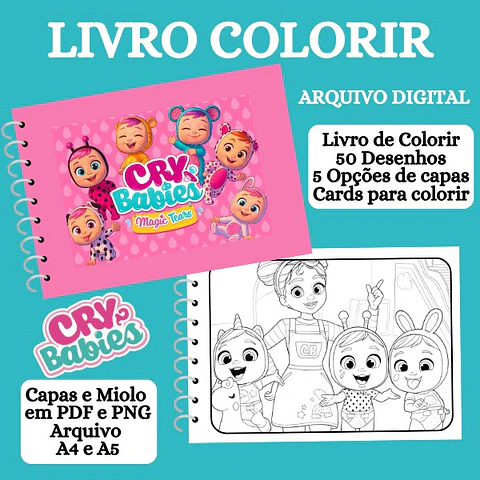 Arquivo Livro de Colorir Cry Babies - Moira