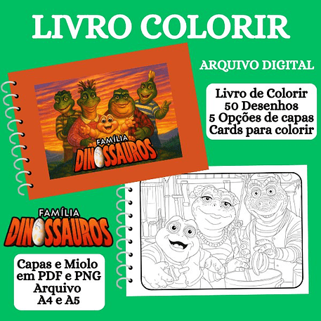 Arquivo Livro de Colorir Família Dinossauro - Moira 1