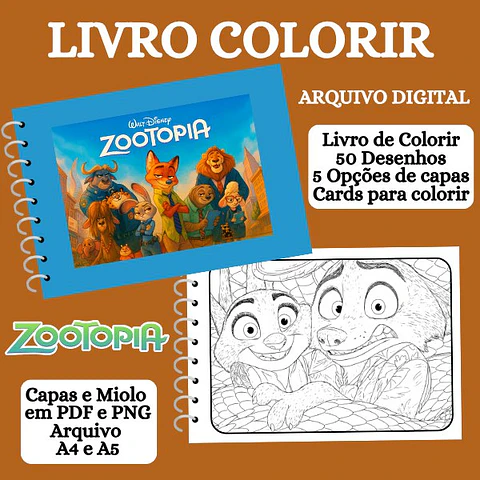 Arquivo Livro de Colorir Zootopia - Moira