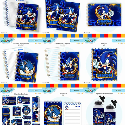 Arquivo Escolar Sonic 2026