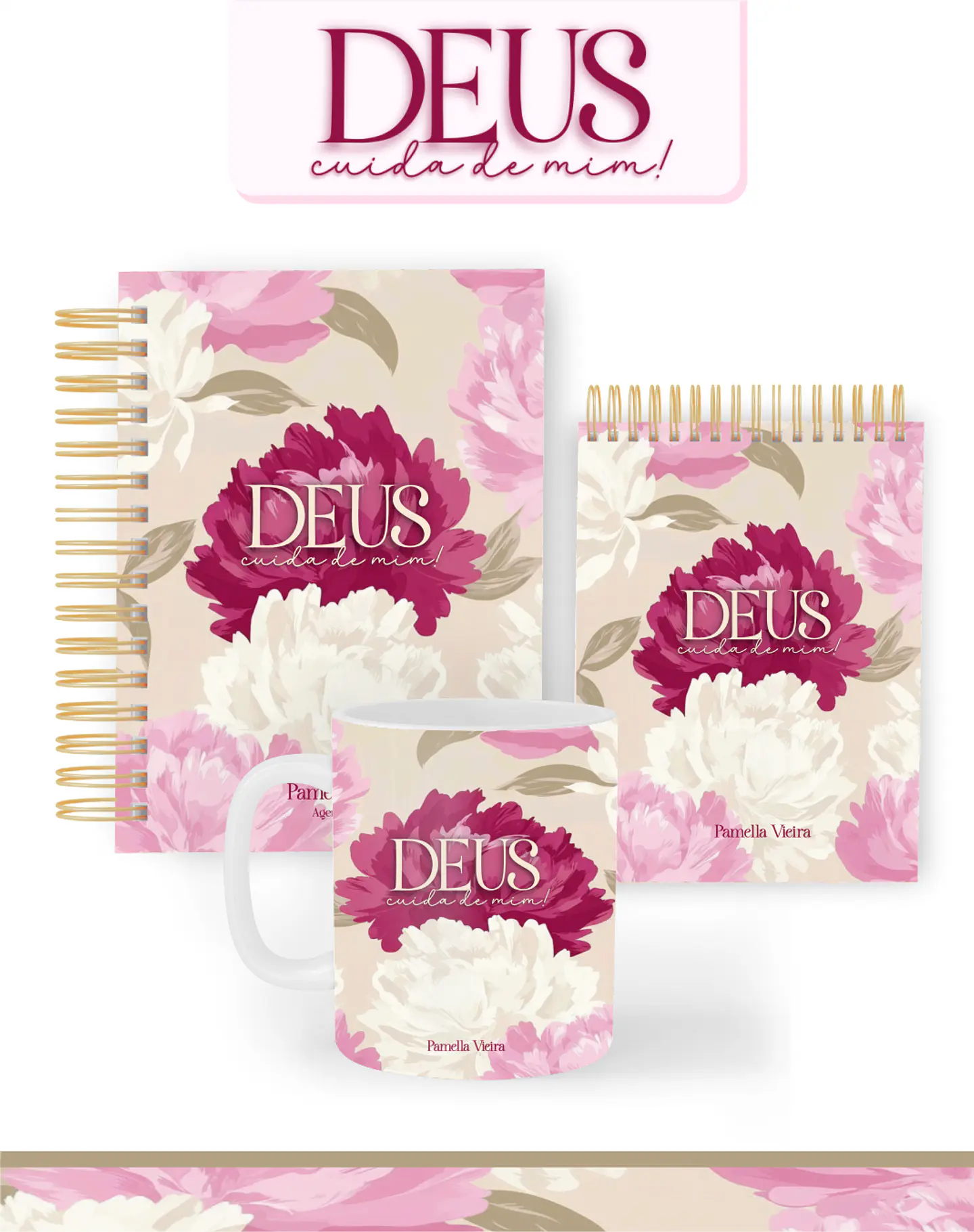 Arquivo Combo Encadernação Deus Cuida de Mim 2026 - Pamella 1
