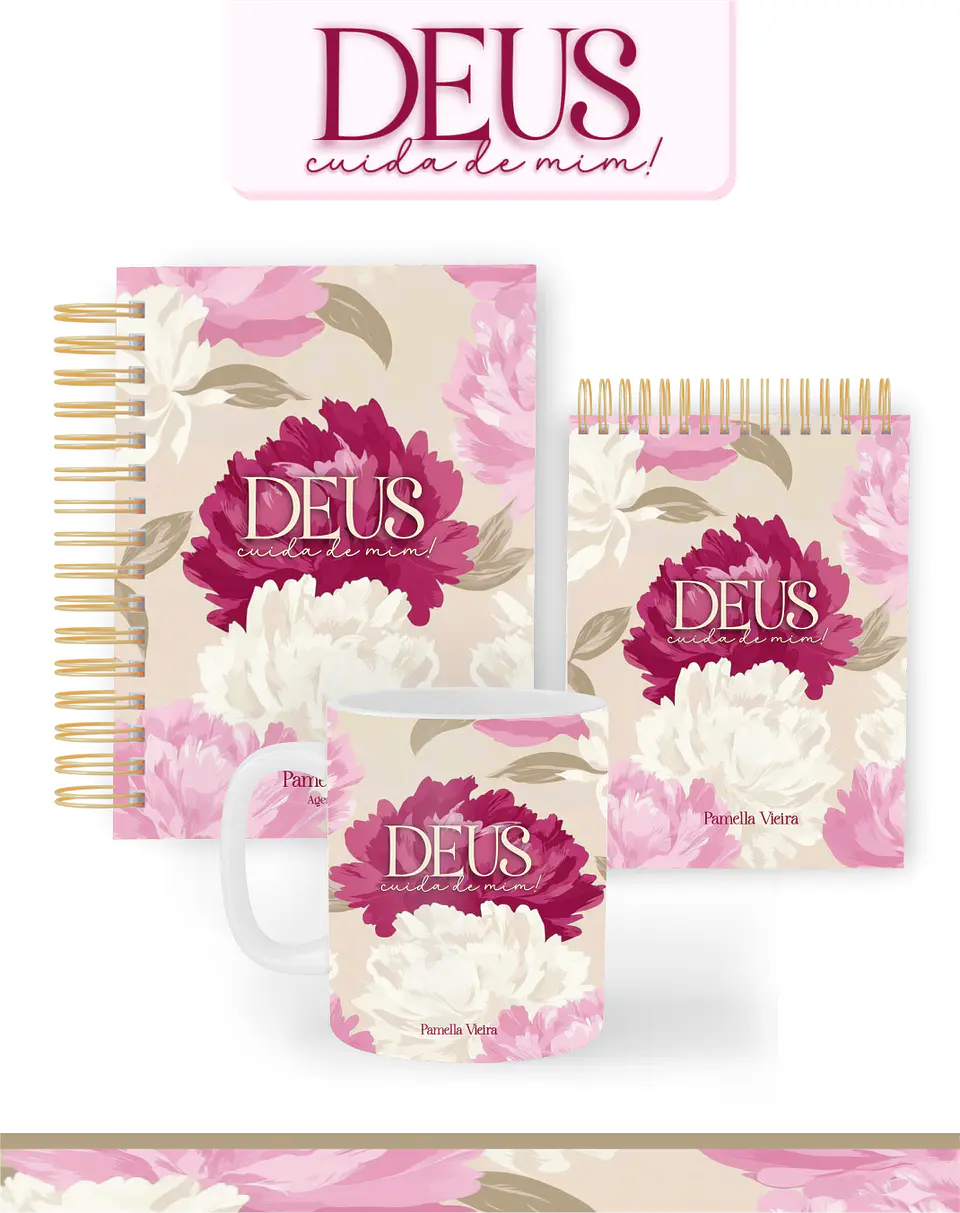Arquivo Combo Encadernação Deus Cuida de Mim 2026 - Pamella 1