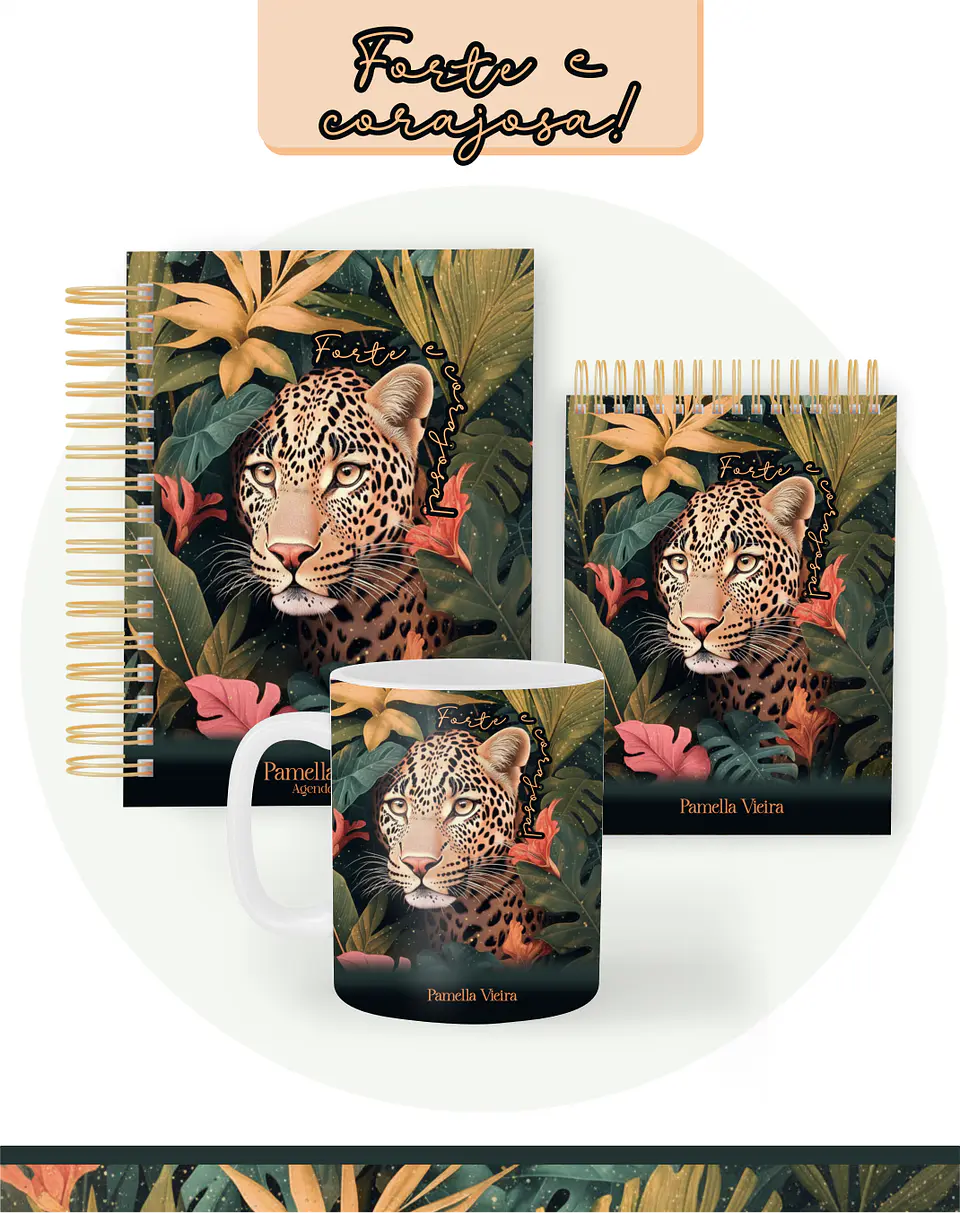 Arquivo Combo Encadernação forte e corajosa 2026 - Pamella 1