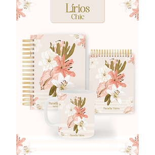 Arquivo Combo Encadernação Lírios chic 2026 - Pamella
