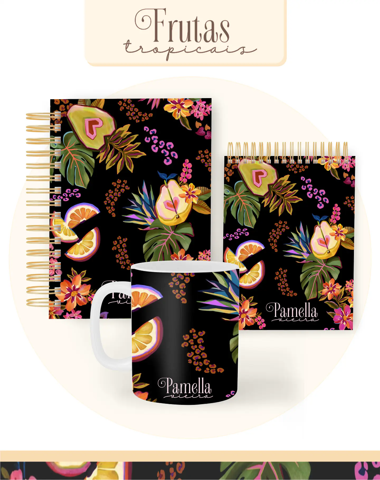 Arquivo Combo Encadernação Frutas Tropicais 2026 - Pamella 1