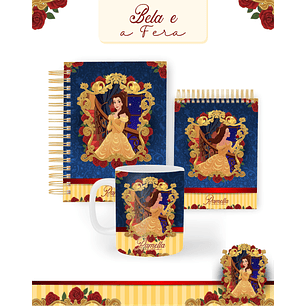 Arquivo Combo Encadernação Bela e a Fera  2026 - Pamella
