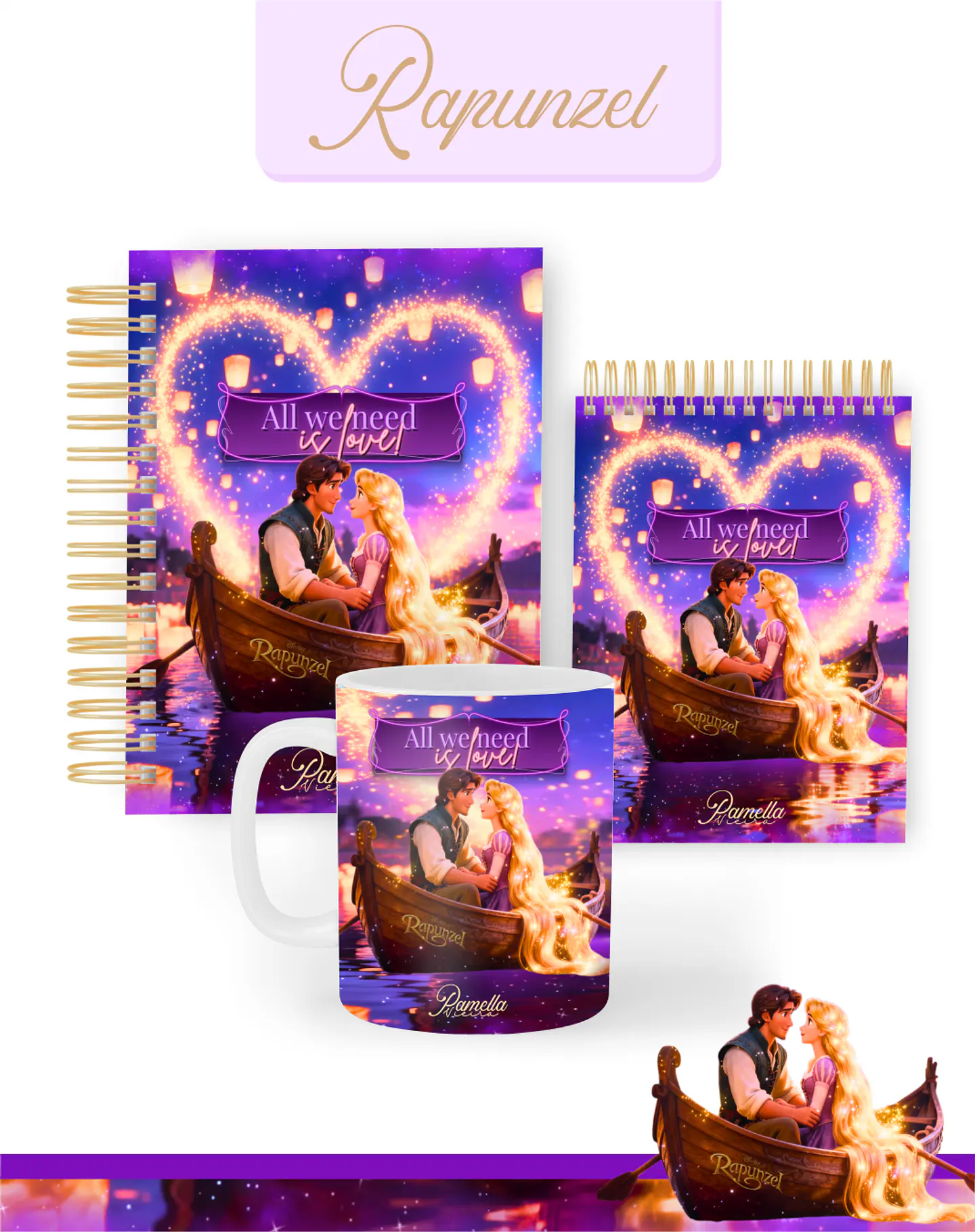 Arquivo Combo Encadernação Rapunzel  2026 - Pamella 1