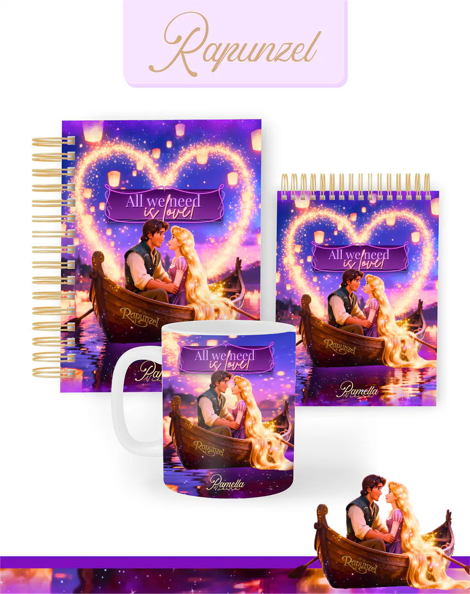 Arquivo Combo Encadernação Rapunzel  2026 - Pamella 1