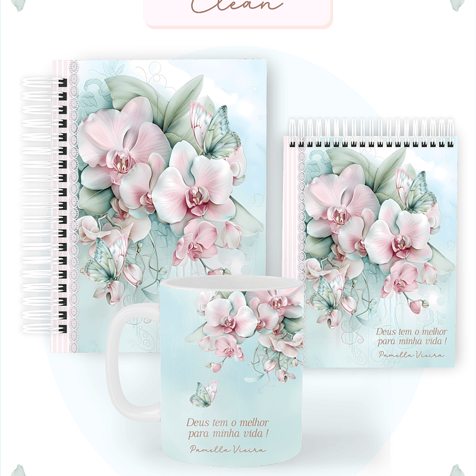 Arquivo Combo Encadernação Orquídea Clean  2026 - Pamella 1