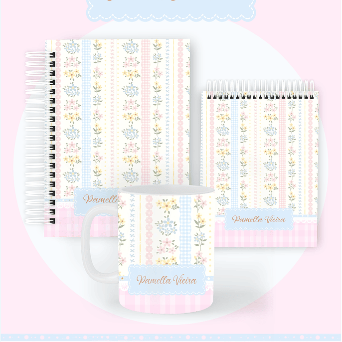 Arquivo Combo Encadernação Floral e Delicada  2026 - Pamella 1