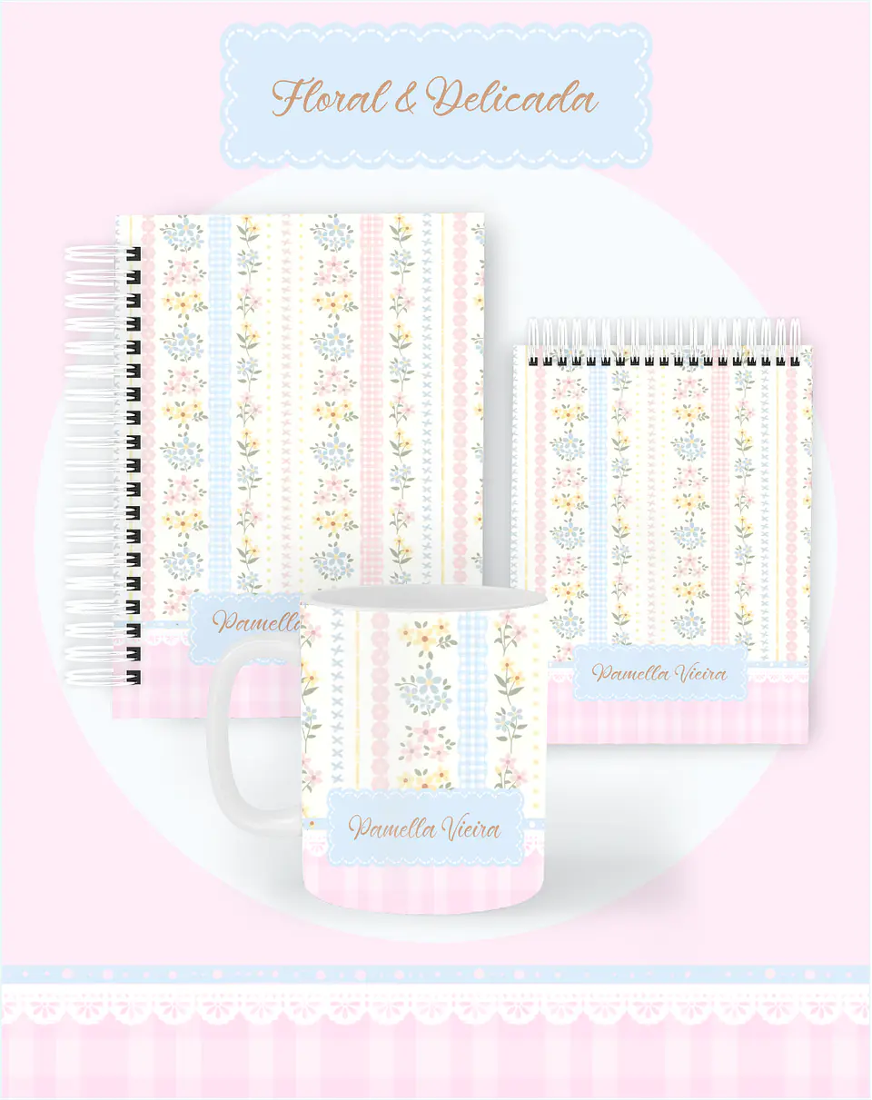 Arquivo Combo Encadernação Floral e Delicada  2026 - Pamella 1
