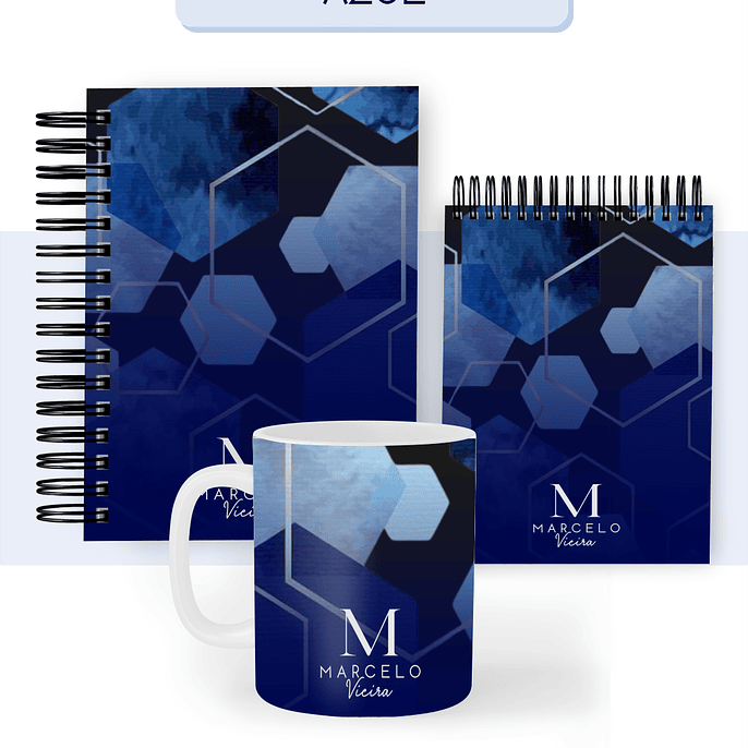 Arquivo Combo Encadernação Masculina Azul  2026 - Pamella 1