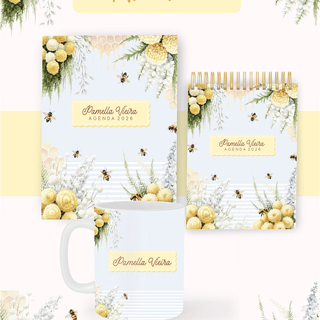 Arquivo Combo Encadernação Abelhas  2026 - Pamella 1