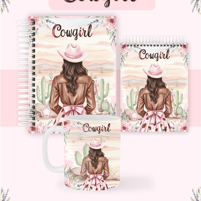 Arquivo Combo Encadernação Cowgirl 2026 - Pamella 1