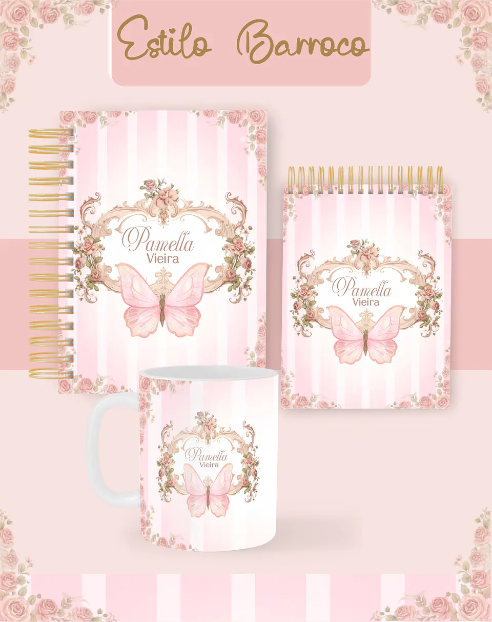 Arquivo Combo Encadernação Estilo Barroco 2026 - Pamella 1