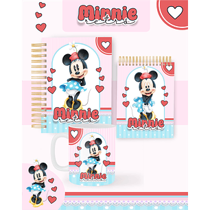 Arquivo Combo Encadernação Minnie Retro 2026 - Pamella