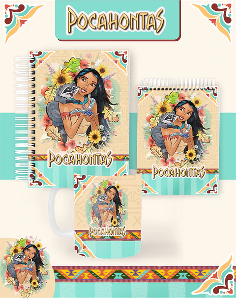 Arquivo Combo Encadernação Pocahontas 2026 - Pamella