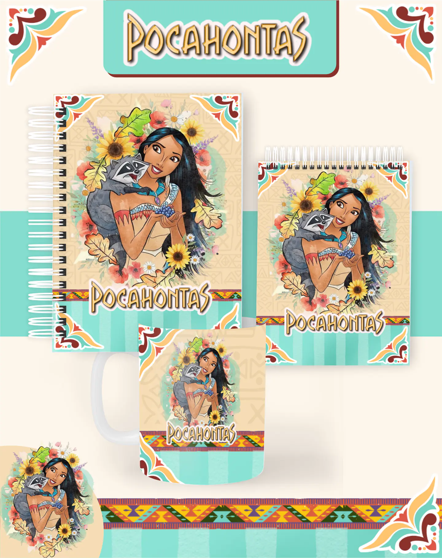 Arquivo Combo Encadernação Pocahontas 2026 - Pamella 1