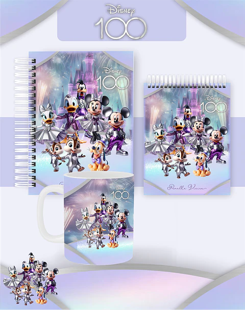 Arquivo Combo Encadernação Disney 100  2026 - Pamella