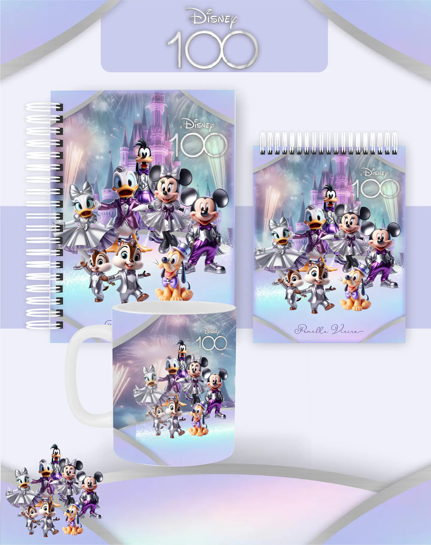 Arquivo Combo Encadernação Disney 100  2026 - Pamella 1
