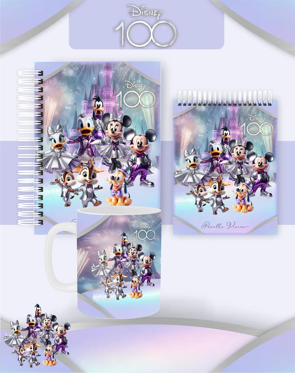 Arquivo Combo Encadernação Disney 100  2026 - Pamella 1