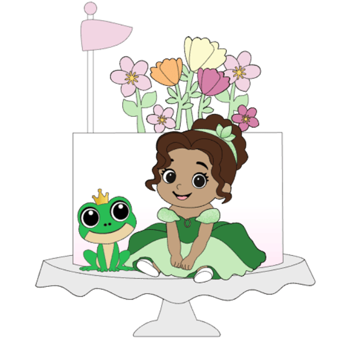 Arquivo Topo de Bolo Princesa Tiana Baby 1