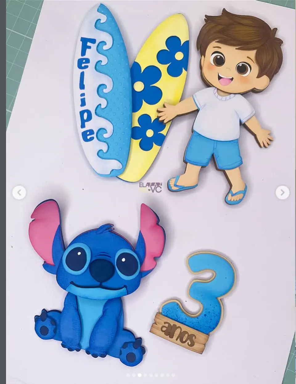 Arquivo Topo de Bolo Stitch Menino 1