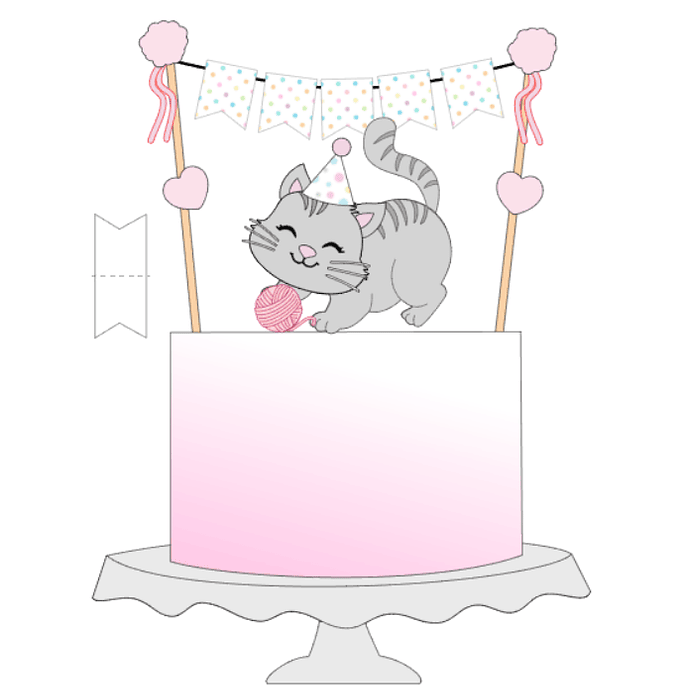 Arquivo Topo de Bolo Gatinho 1