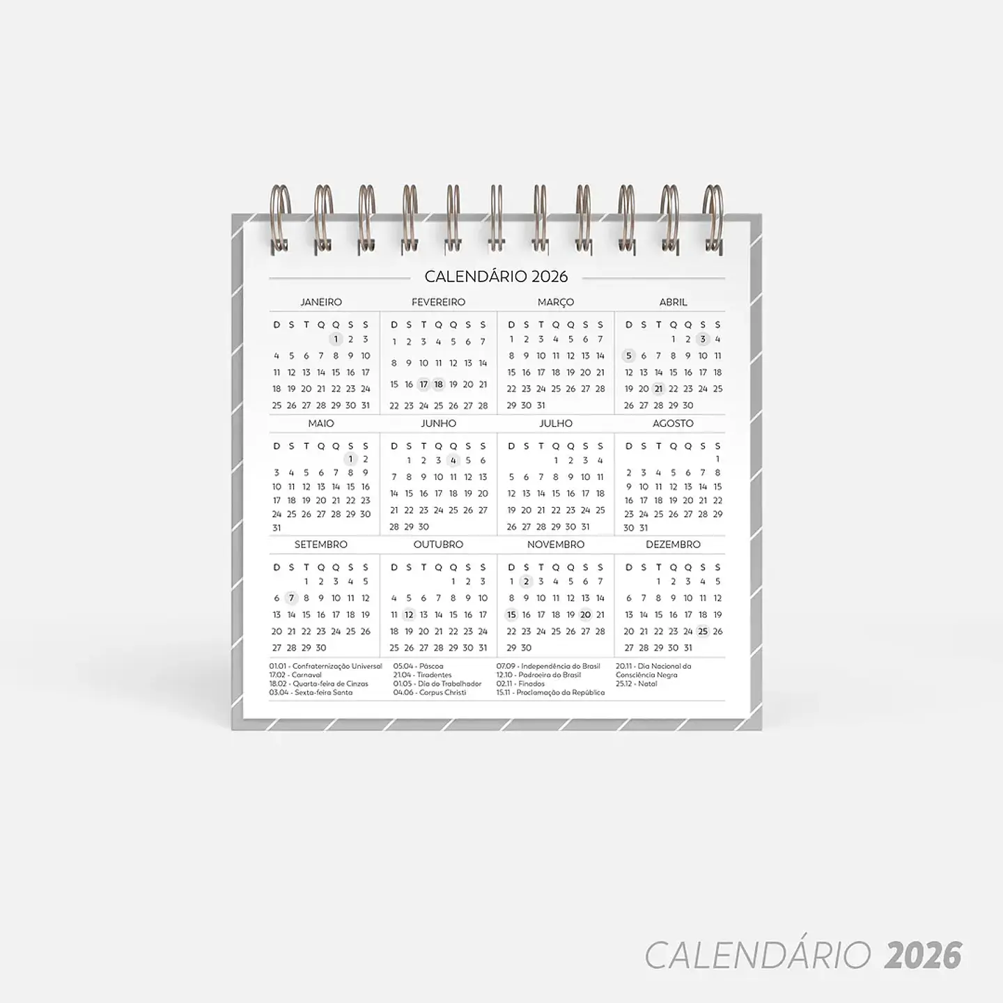 Arquivo Super Combo de Calendário de Mesa 2026 - Nilmara 12