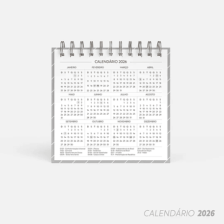 Arquivo Super Combo de Calendário de Mesa 2026 - Nilmara 12