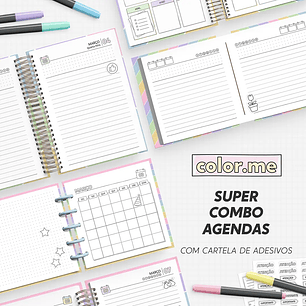 Arquivo Super Combo Agenda para Colorir Color Me 2026 - Nilmara