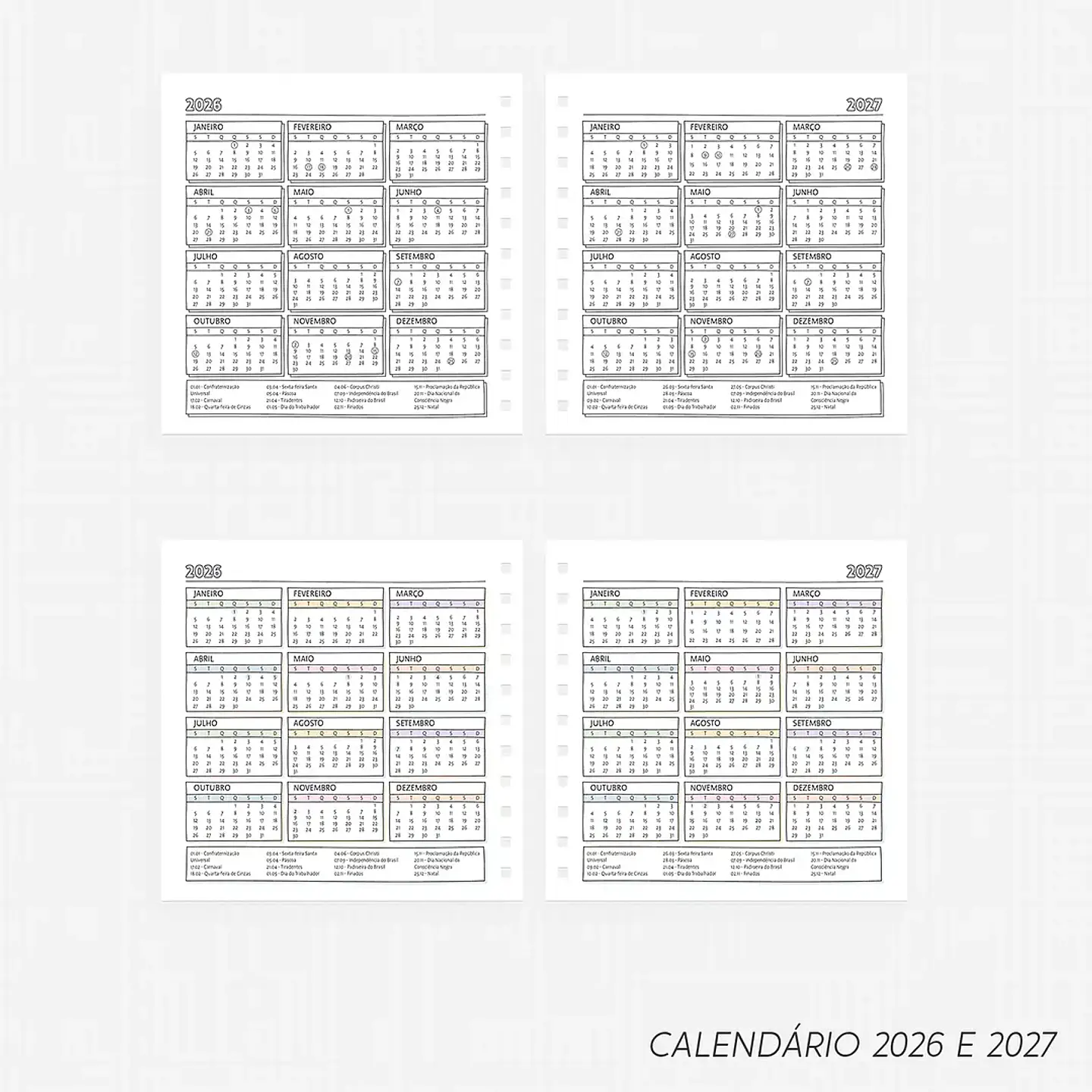 Arquivo Super Combo Agenda para Colorir Color Me 2026 - Nilmara 8