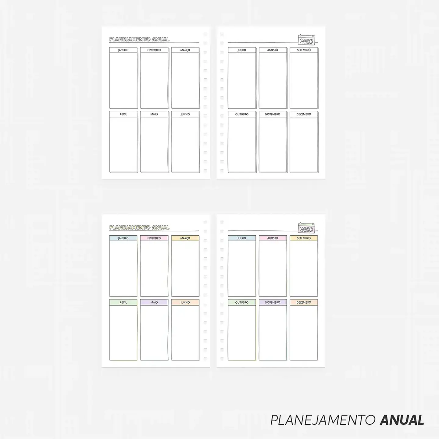 Arquivo Super Combo Agenda para Colorir Color Me 2026 - Nilmara 11