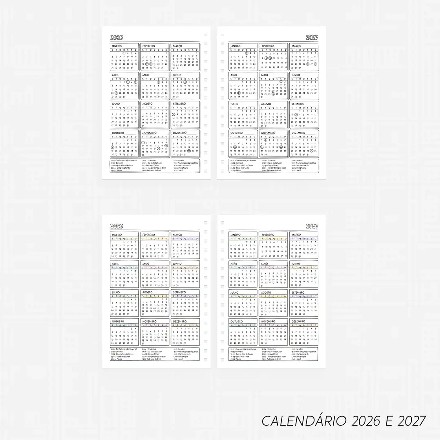Arquivo Super Combo Agenda para Colorir Color Me 2026 - Nilmara 13