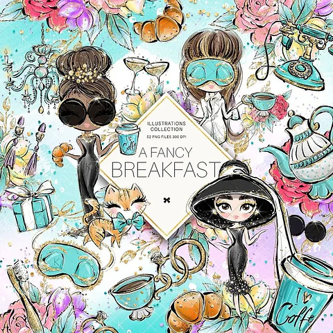 Kit Digital Café da Manhã Chique