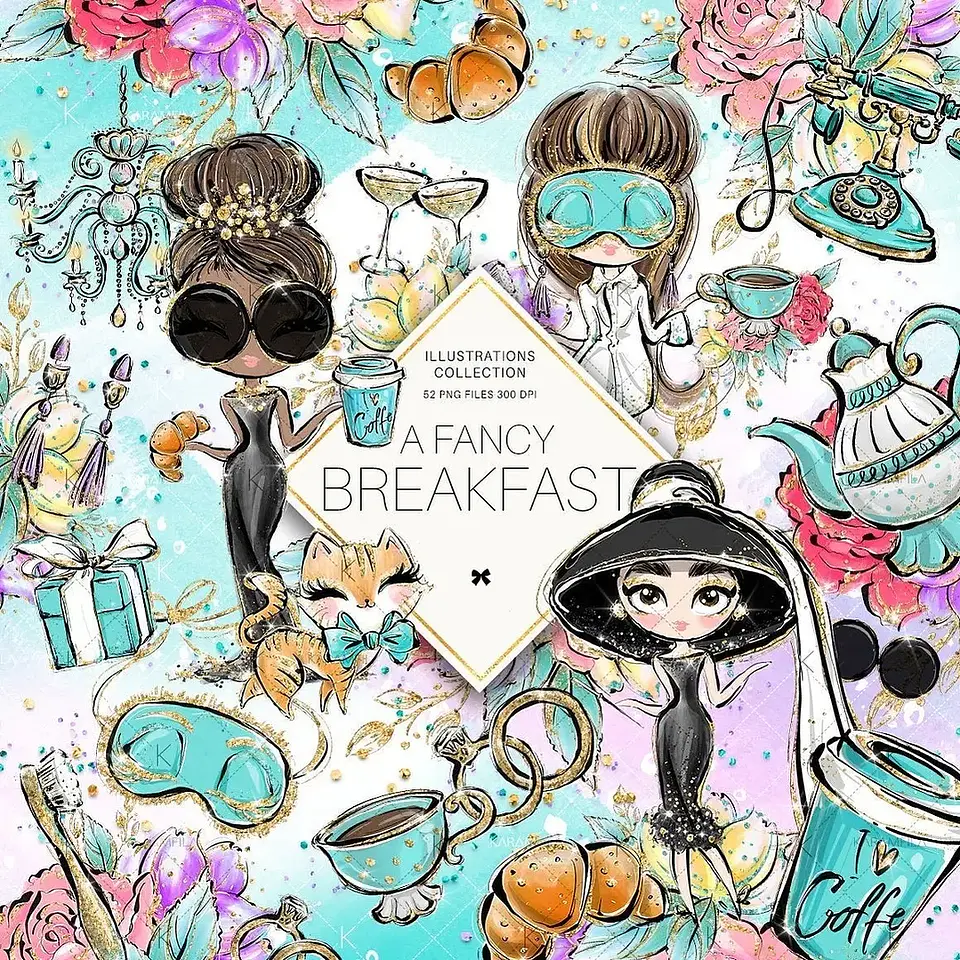 Kit Digital Café da Manhã Chique 1