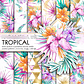 Kit Digital Papel Tropical Verão - Thumbnail 1