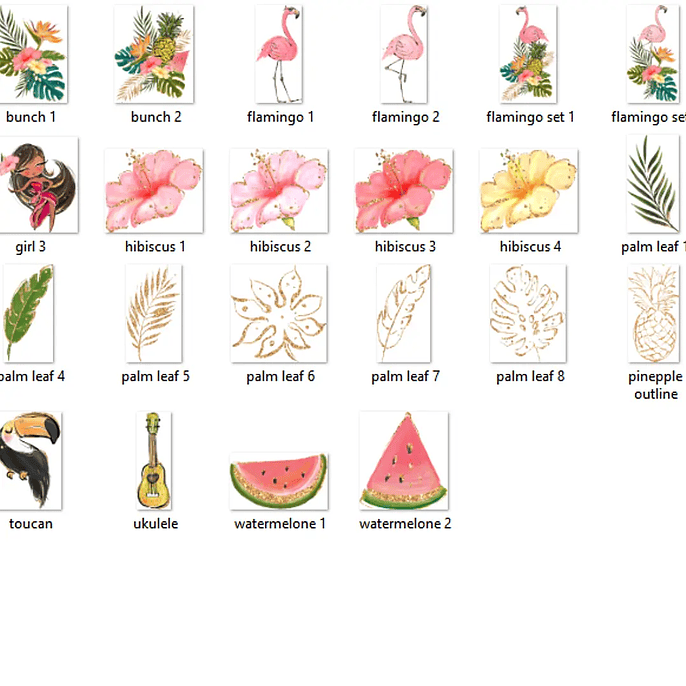 Kit Digital Tropical Verão Menina 2