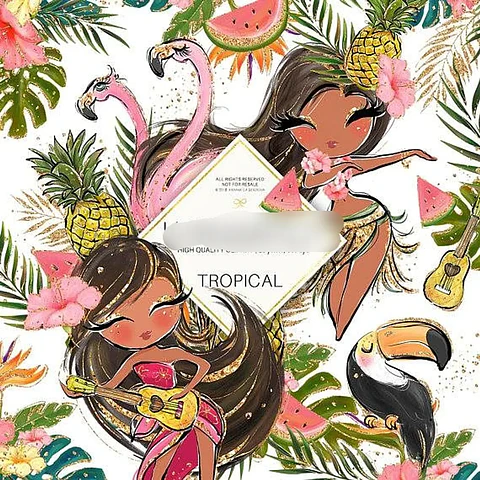 Kit Digital Tropical Verão Menina