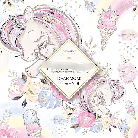 Kit Digital Unicornio Baby 3