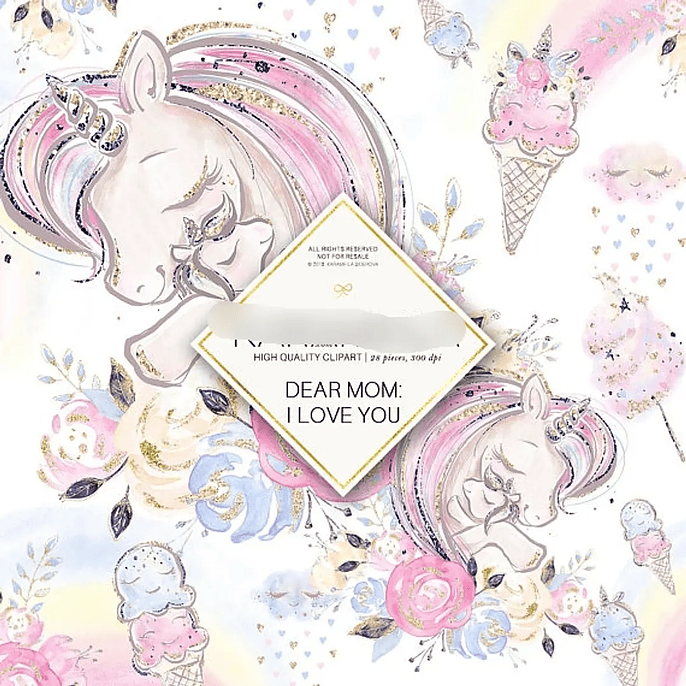 Kit Digital Unicornio Baby 3