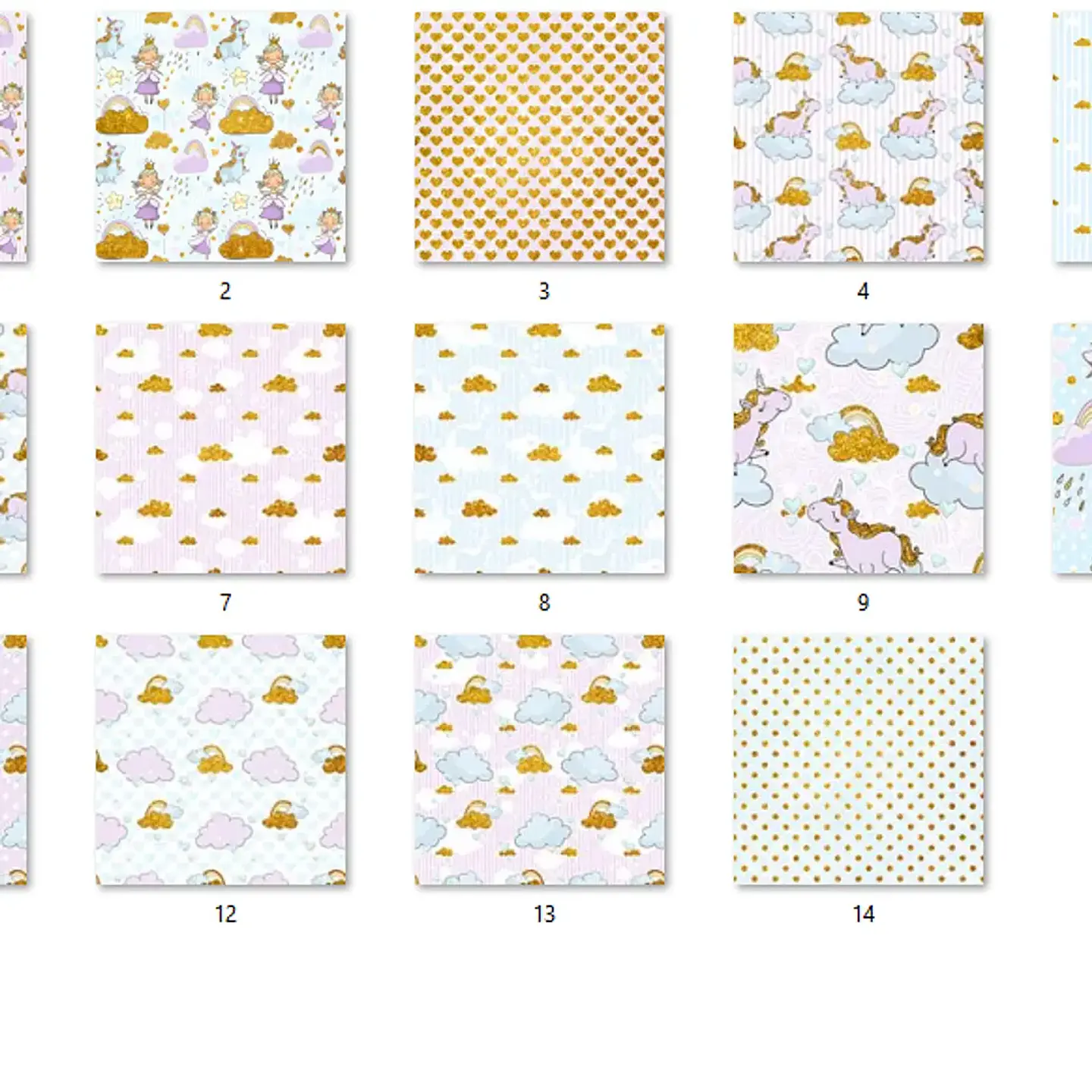 Kit Digital Papelaria Unicornio Baby 2