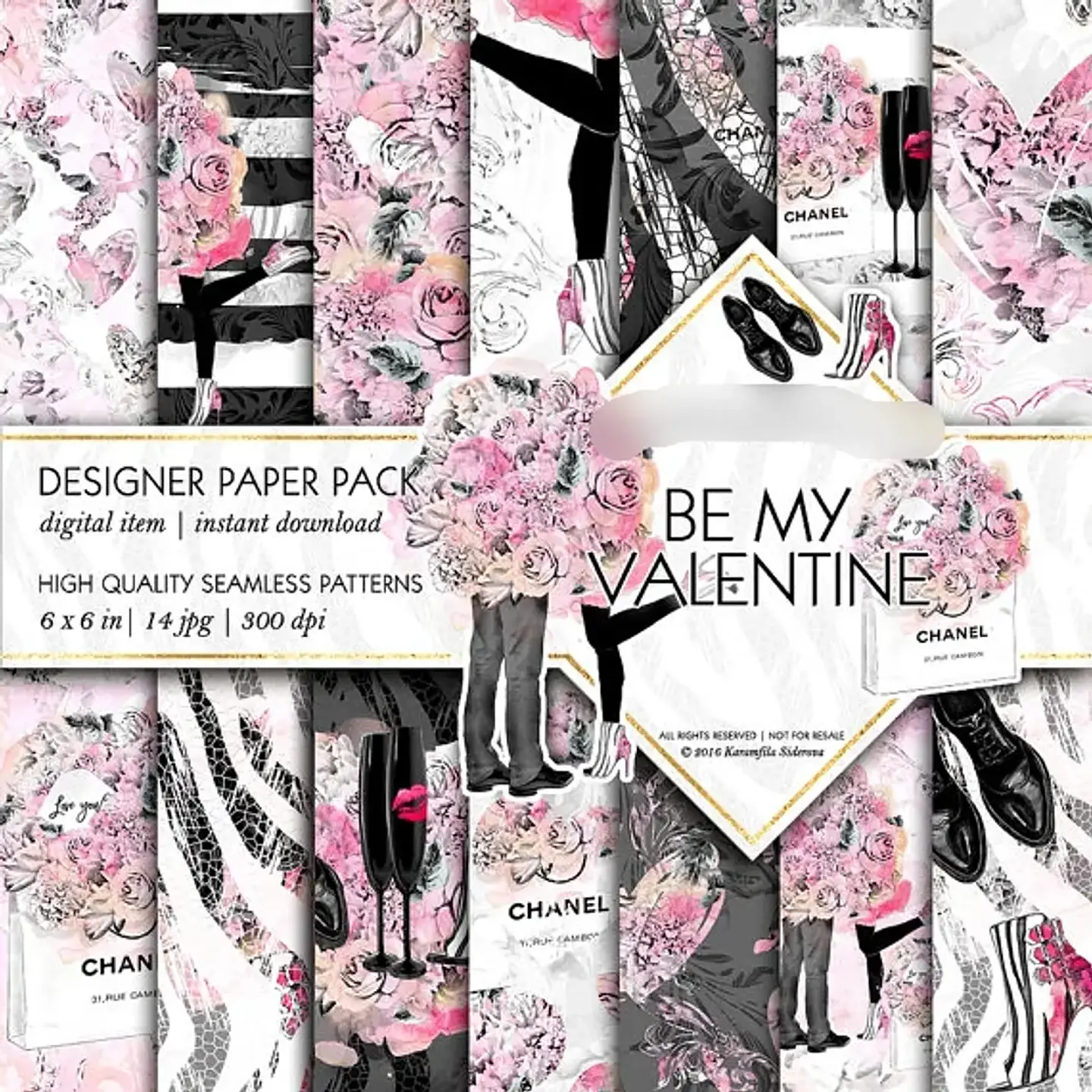 Kit Digital Papeis Dia Dos Namorados 1