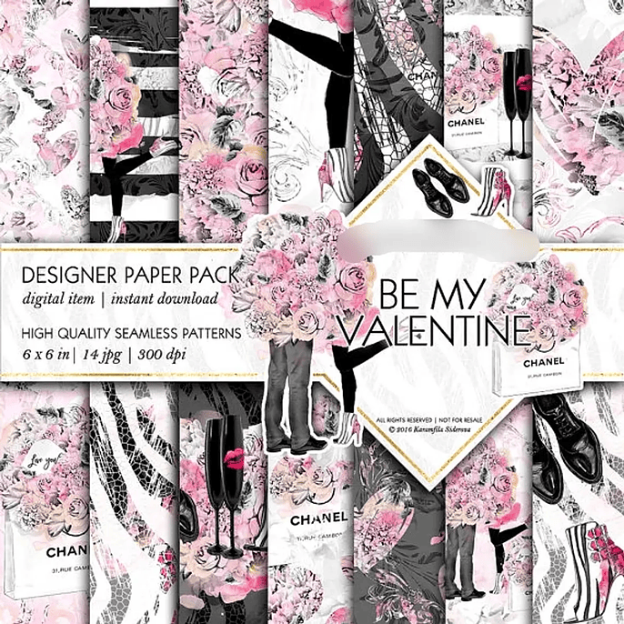 Kit Digital Papeis Dia Dos Namorados 1