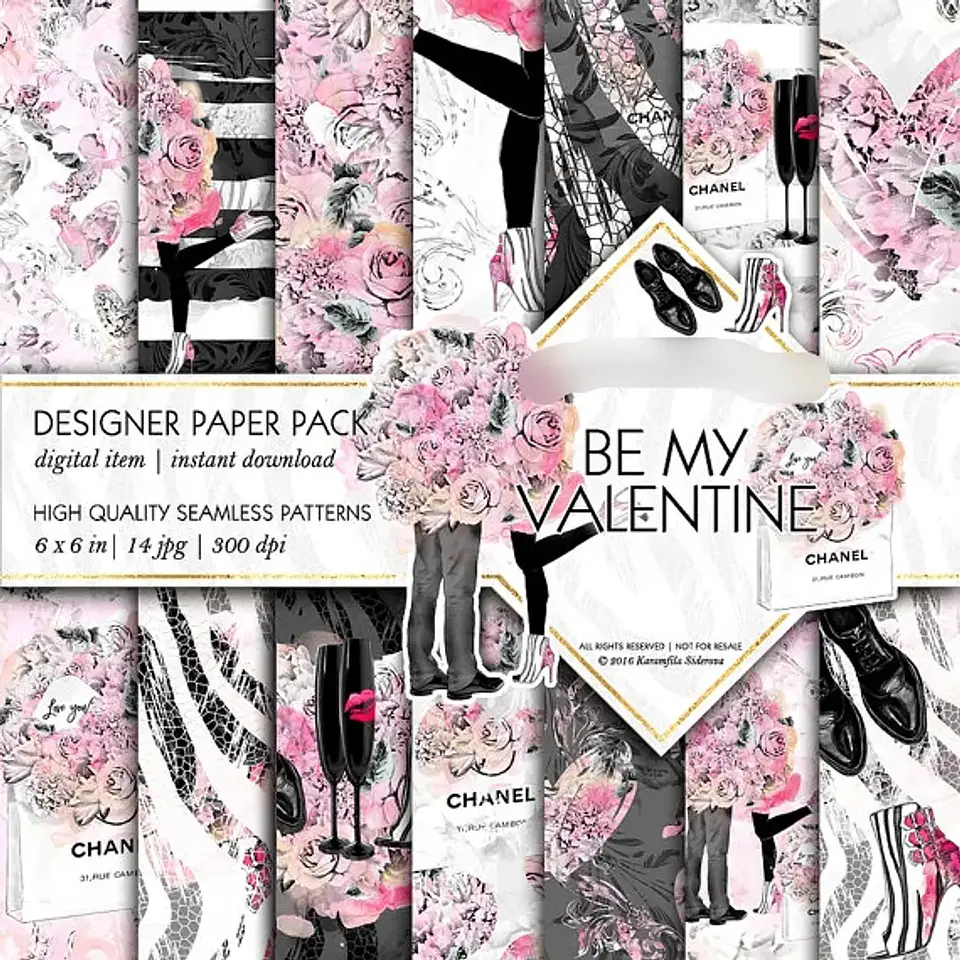 Kit Digital Papeis Dia Dos Namorados 1