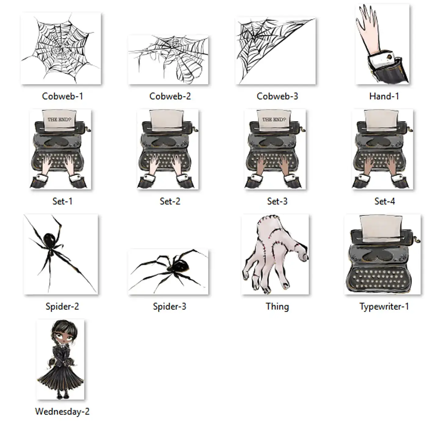 Kit Digital Papéis Wandinha 02 2