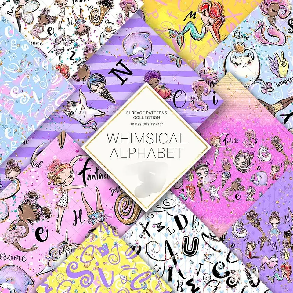 Kit Digital Papelaria Alfabeto Fantastico 1