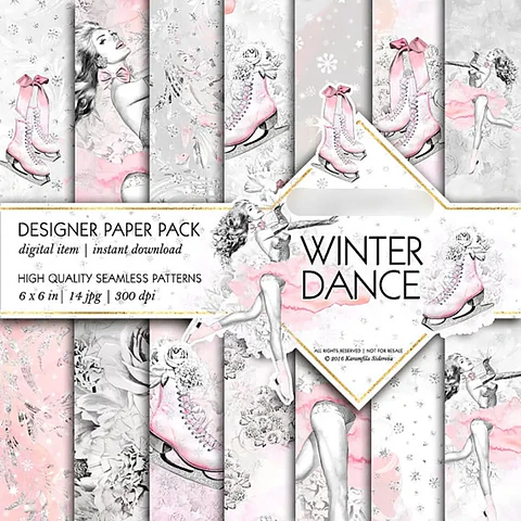 Kit Digital Papelaria Dança No Inverno