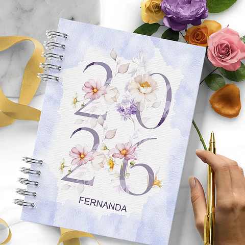 Arquivo Agenda 2026 Floral Encanto - BICHO PAPEL