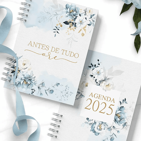 Arquivo Agendas 2026 e Perm Versículos Floral Azul - Bicho Papel 4